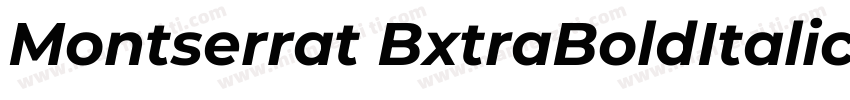 Montserrat BxtraBoldItalic字体转换